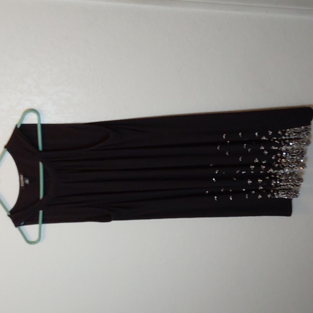 Roz & Ali | Black Dress With Embellishments Size XL